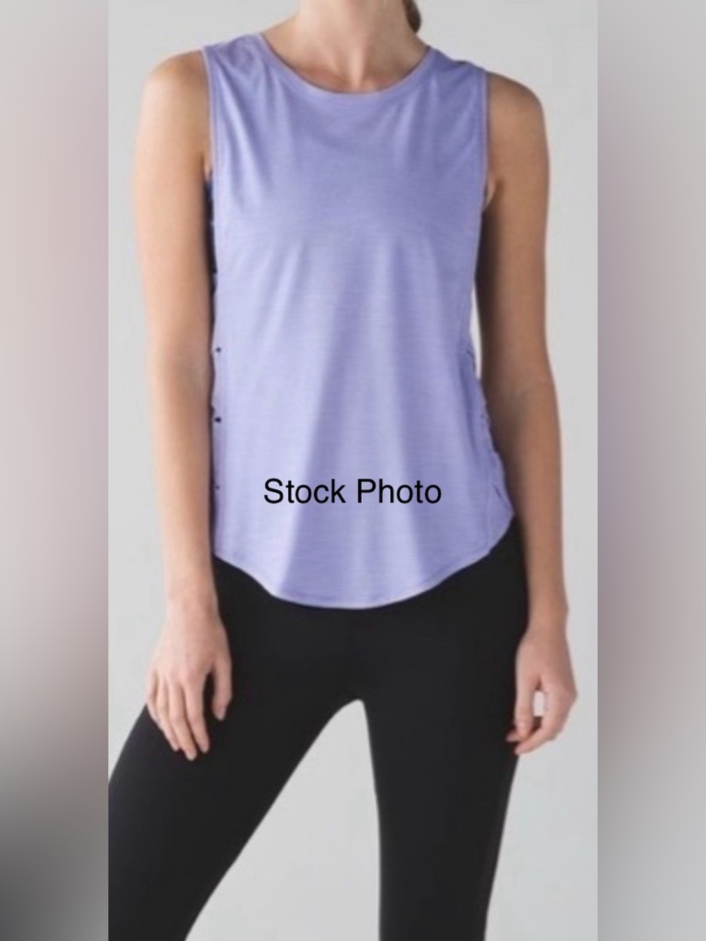 Lululemon Var-City Muscle Tank Top • Heathered Lilac • Braided Side Details - Picture 2 of 11